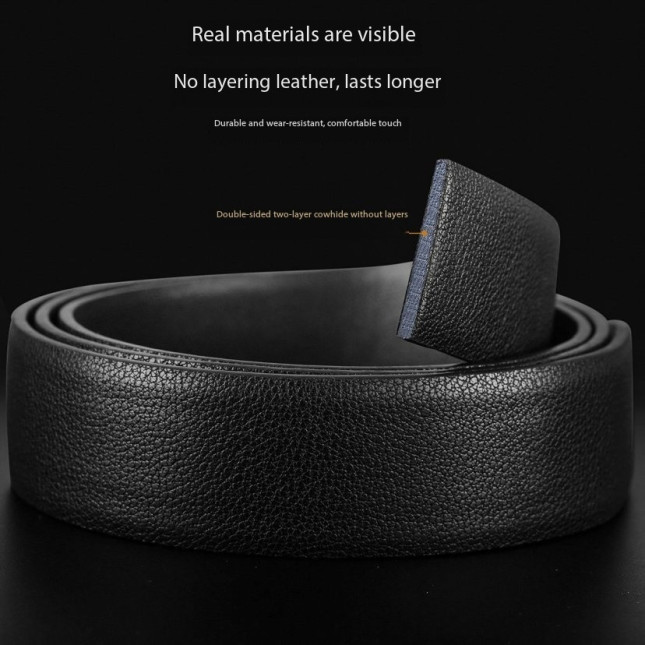 Cartelo Premium Leather Belt  Black MZD11342